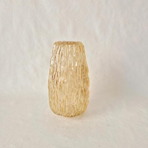 Jaren 60 lampenkap met amberkleurige gloed, Huis en Inrichting, Lampen | Lampenkappen, Gebruikt, Minder dan 25 cm, Rond, Verzenden