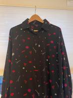 Nikki Blouse Maat 42 - Zwart met print, Ophalen of Verzenden, Zo goed als nieuw, Maat 42/44 (L), Zwart
