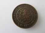 Halve cent 1891, Postzegels en Munten, Koningin Wilhelmina, Overige waardes, Ophalen of Verzenden, Losse munt