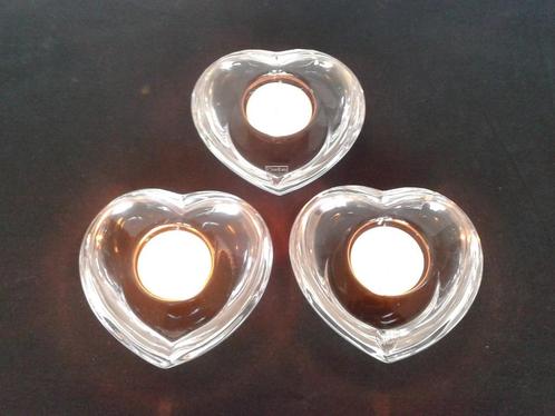 Sfeerlicht (3) Kristal Heart Orrefors, Antiek en Kunst, Antiek | Glas en Kristal, Ophalen of Verzenden