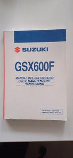 Instructieboekje Suzuki GSX 600 F 2005, Ophalen of Verzenden, Suzuki