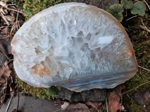 Gave agaat schijf plak slab met heel veel regenboogjes, Verzamelen, Mineralen en Fossielen, Mineraal, Ophalen of Verzenden