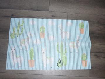 Douchemat Cactus / Badmat Alpaca - blauw groen wit beschikbaar voor biedingen