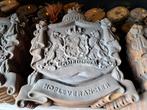 Gietijzeren wandplaat Hofleverancier 45 x 50 cm zware plaat, Antiek en Kunst, Curiosa en Brocante, Ophalen