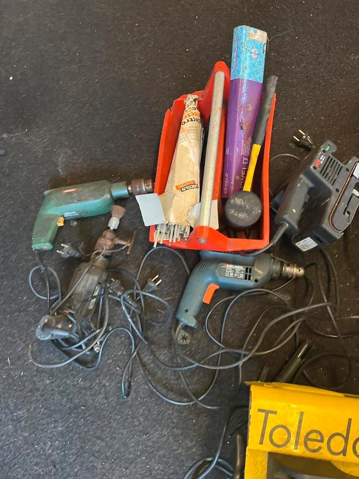 Diverse elektrisch gereedschap schuur opruiming, Doe-het-zelf en Verbouw, Gereedschap | Lasapparaten, Zo goed als nieuw, Elektroden