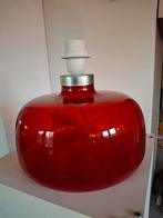 Vintage IKEA Lamp transparant rood geblazen glas, Led-lamp, Gebruikt, Minder dan 30 watt, E27 (groot)