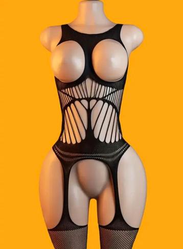 Zwarte Body met Open Details beschikbaar voor biedingen