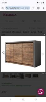 Dressoir, Hoge smalle kast, en wandplank van dezelfde serie, Huis en Inrichting, Kasten | Dressoirs, Ophalen, Zo goed als nieuw