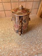 Terra cotta Pot met deksel en Bloemenmotief Decoratie, Ophalen, Overige stijlen, Overige typen