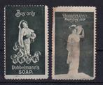 A150) 2x vignet NL Dobbelmann's zeep jaren 20, Postzegels en Munten, Ophalen of Verzenden, T/m 1940, Postfris