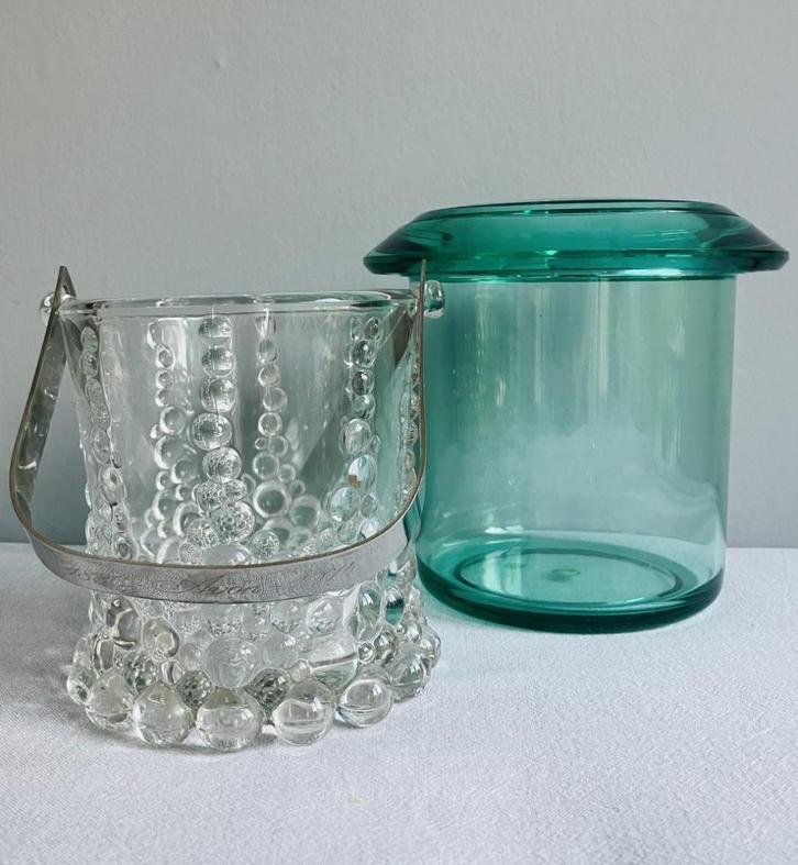 Walther Glas Bolero Biesse Italy ijsemmers Space Age sixties, Antiek en Kunst, Antiek | Glas en Kristal, Ophalen of Verzenden