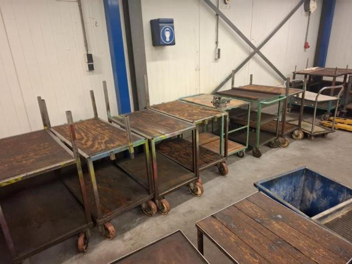 sterke stalen magazijnwagens, grote keus, uitzoeken, Zakelijke goederen, Kantoor en Winkelinrichting | Magazijn, Stelling en Opslag