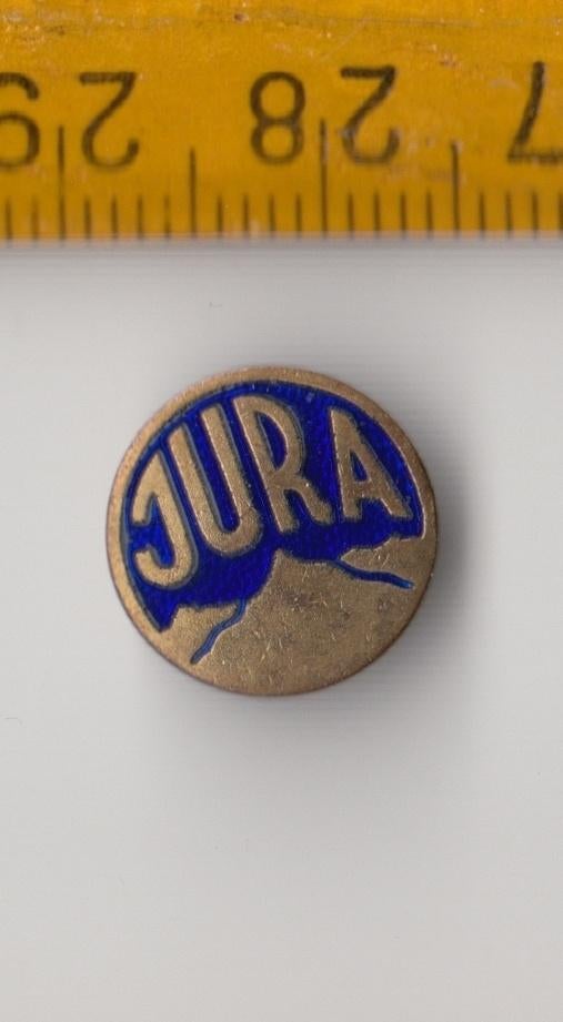 JURA logo Radio embleem schildje Emaille A, Ophalen of Verzenden
