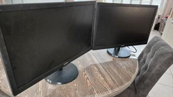 Aangeboden 2 maal 27 inch (69cm) Philips computer monitoren. beschikbaar voor biedingen