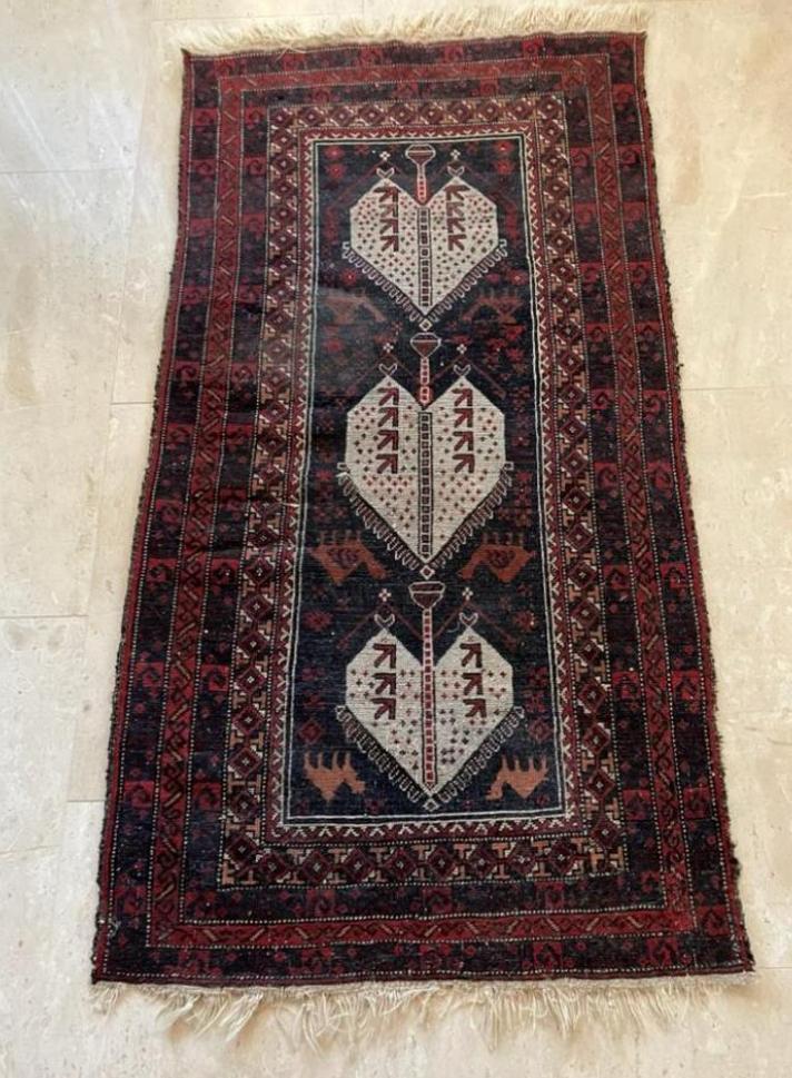 Vintage Perzisch tapijt / kleed, Huis en Inrichting, Stoffering | Tapijten en Kleden, Zo goed als nieuw, Rechthoekig, Ophalen of Verzenden