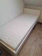 Askvoll bed met lattenbodem en matras, Ophalen, 90 cm, Eenpersoons, Wit