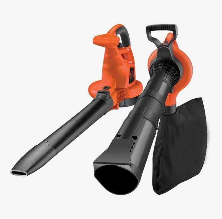 BLACK+DECKER electrische bladblazer GW3030-QS, Tuin en Terras, Bladblazers, Zo goed als nieuw, Handgedragen, Elektrisch, Met opvangzak