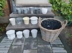 Diverse plantenpotten, Tuin en Terras, Bloembakken en Plantenbakken, Ophalen, Gebruikt, Rond, Minder dan 30 cm