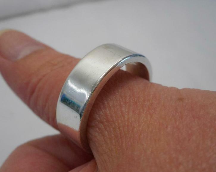 Zilveren massieve unisex ring Versani maat 18.75 nr.1046, Sieraden, Tassen en Uiterlijk, Ringen, Zo goed als nieuw, Dame of Heer