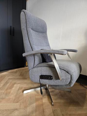Design relax fauteuil Prominent stervoet stof grijs lende  beschikbaar voor biedingen