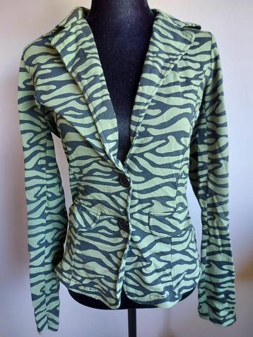 Nieuw groen/zwart sweat stretch jasje van Musthaves, maat S beschikbaar voor biedingen