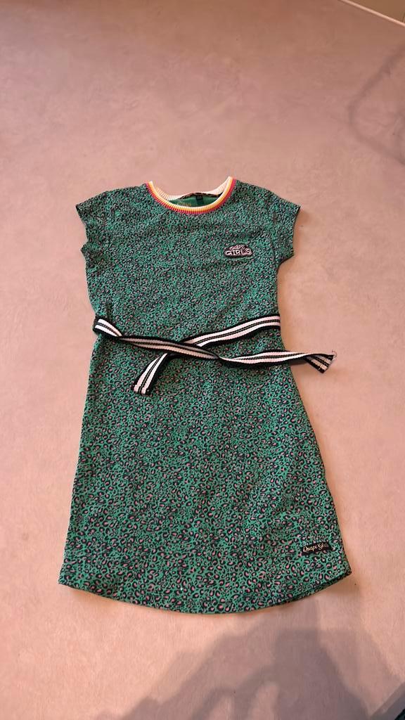 Quapi girls jurkje maat 134/140, groen met panterprint, Kinderen en Baby's, Kinderkleding | Maat 134, Zo goed als nieuw, Meisje