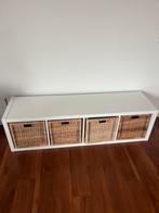 Ikea Kallax kast met 4 rotan manden Bränas, Ophalen, Gebruikt, Mand, Vierkant