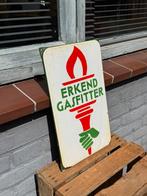 Erkend gasfitter emaille bordje, Antiek en Kunst, Antiek | Emaille, Ophalen of Verzenden