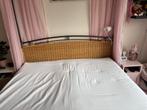 Geweldig leuk metalen hemelbed met riet 180x210 ex matras, Huis en Inrichting, Slaapkamer | Bedden, Ophalen, 210 cm, Tweepersoons