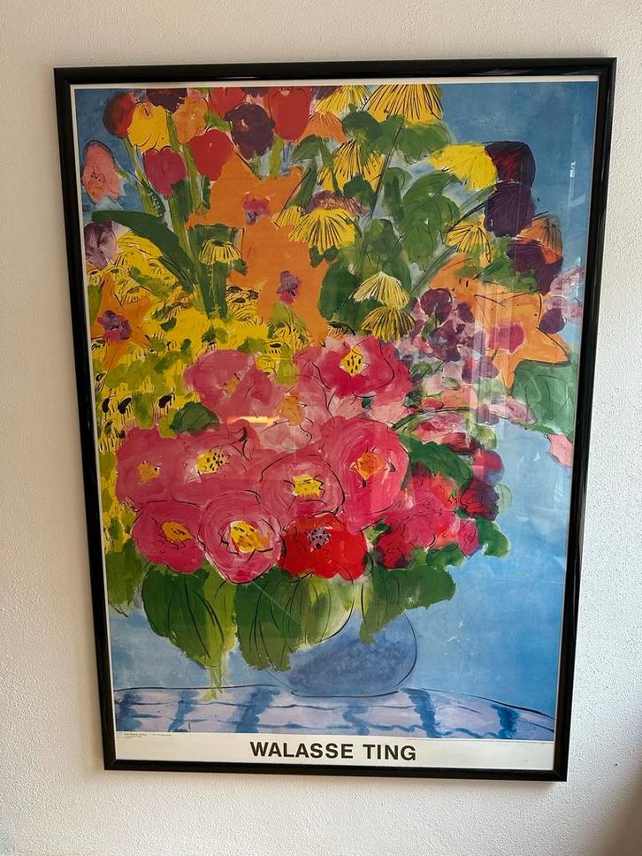 Mooi ingelijste Walasse Ting, Antiek en Kunst, Kunst | Tekeningen en Foto's, Ophalen