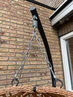 Rotan Hangstoel met Standaard, Tuin en Terras, Tuinstoelen, Ophalen, Zo goed als nieuw, Rotan, Inklapbaar