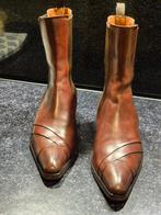 santoni enkellaarzen, Bruin, Lage of Enkellaarzen, Ophalen of Verzenden, Zo goed als nieuw