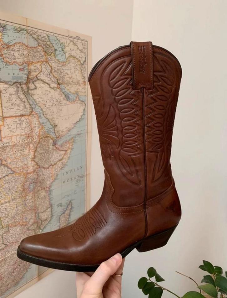 Joe Sanchez cowboylaarzen 37 western boots bohemian laarzen, Kleding | Dames, Schoenen, Zo goed als nieuw, Hoge laarzen, Bruin
