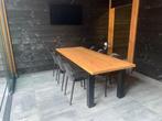 Moderne Tuintafel Douglas + Stalen poten | N Poot | DuuMaa, Ophalen of Verzenden, Nieuw, Rechthoekig, Hout
