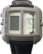 Zeldzaaam collectors item Hector H Dual Time  Uniek Design!, Overige merken, Staal, Polshorloge, Ophalen of Verzenden