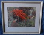 Aquarel Dorpsgezicht Indonesië Bali, gesigneerd hxb 25x35 cm, Antiek en Kunst, Kunst | Schilderijen | Klassiek, Ophalen of Verzenden