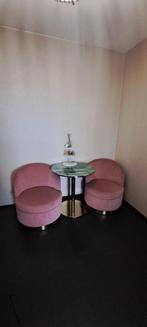 Richmond draaifauteuil roze (nog 1 over), Ophalen, 75 tot 100 cm, Zo goed als nieuw, Rond