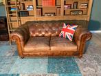 Chesterfield bank vintage cognac Ralph Lauren GRATIS BEZORGD, Ophalen of Verzenden, Zo goed als nieuw, 200 tot 250 cm, Leer