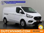 Ford Transit Custom 2.0TDi 130PK Lang Limited | Navigatie |, Auto's, Bestelauto's, Stof, Gebruikt, Zwart, 2800 kg