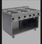 6 pits elektrisch fornuis, Ophalen, Gebruikt, Vrijstaand, 85 tot 90 cm