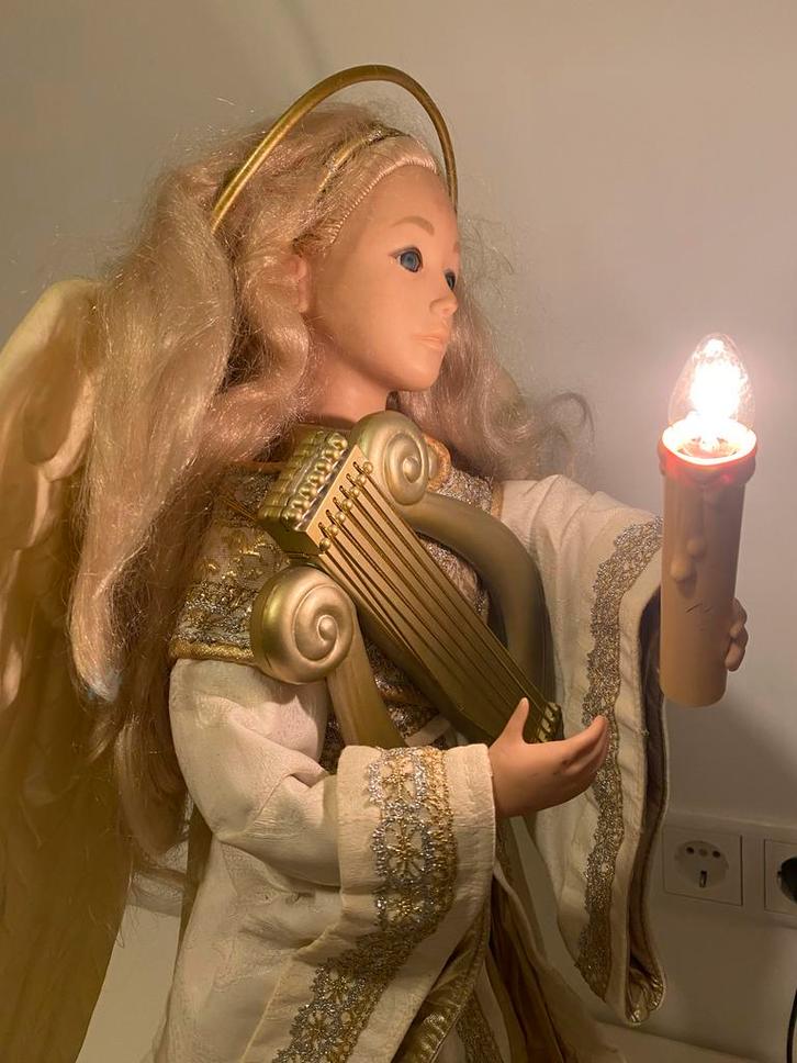 Grote Kerst Engel met Harp, Diversen, Kerst, Zo goed als nieuw, Ophalen
