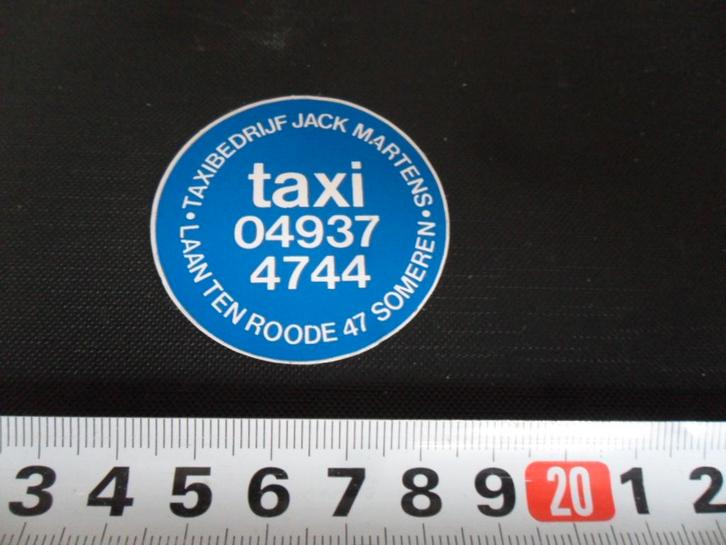 sticker someren taxi jack martens laan ten roode *, Verzamelen, Stickers, Zo goed als nieuw, Ophalen
