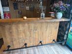 Steigerhouten bar +4 krukken, Huis en Inrichting, Barren, Ophalen of Verzenden, Zo goed als nieuw