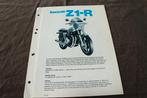 Kawasaki Z1-R 1000 motorfiets dealer folder flyer, Ophalen of Verzenden, Kawasaki