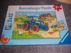 Ravensburger Puzzel 2x12 - Boerderij en Bouwplaats, Ophalen of Verzenden, Minder dan 500 stukjes, Zo goed als nieuw, Legpuzzel