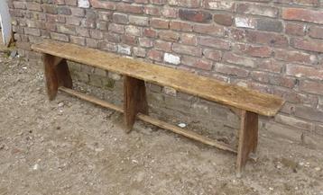 zeer mooie oude houten bank schoolbank  beschikbaar voor biedingen