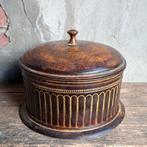 Mooie landelijke ronde metalen trommel met deksel *Etage3*, ., Ophalen of Verzenden, Zo goed als nieuw, .