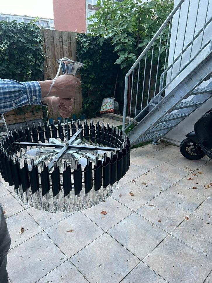 Mooie Hanglamp - Stijlvol Design, Huis en Inrichting, Lampen | Hanglampen, Zo goed als nieuw, Minder dan 50 cm, Glas, Ophalen