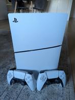 Playstation 5 Slim Disc + 2 controllers, Spelcomputers en Games, Spelcomputers | Sony PlayStation 5, Ophalen of Verzenden, Gebruikt