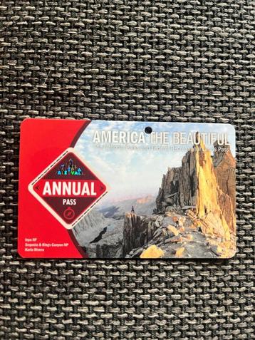 Annual pass pas america the beautiful (ZONDER HANDTEKENING)
